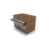 Módulo del banco técnico de trabajo MH Loose madera old oak 120x60 abierto