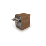 Módulo del banco técnico de trabajo MH Loose madera old oak 60x60 abierto