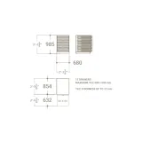 Módulo del banco técnico de trabajo MH Loose 60x60 plano