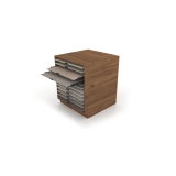 Módulo del banco técnico de trabajo MH Loose madera old oak 75x75 abierto