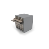 Módulo del banco técnico de trabajo MH Loose plata 80x80 abierto