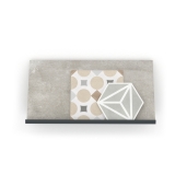 Expositor de azulejos Mini Estante antracita frontal