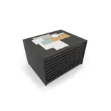 Expositor de cerámica tipo cajonera Mississippi bolon negro aereo