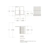 Exhibidores de pisos cerámicos Misuri 20 negro 75x150 plano