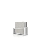 Mueble expositor de azulejos Nebraska 10 blanco 100x100 frontal
