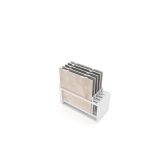 Mueble expositor de azulejos Nebraska 10 100x100 blanco trasera