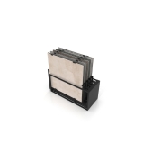 Mueble expositor de azulejos Nebraska 10 negro 120x120 aerea