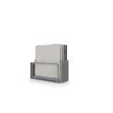 Mueble expositor de azulejos Nebraska 10 120x120 plata frontal