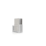 Mueble expositor de azulejos Nebraska 10 blanco 120x60 frontal