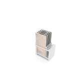 Mueble expositor de azulejos Nebraska 10 120x60 blanco trasera