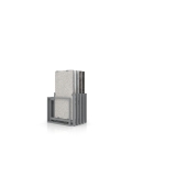 Mueble expositor de azulejos Nebraska 10 plata 120x60 frontal