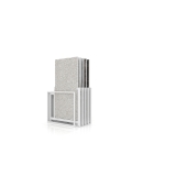 Mueble expositor de azulejos Nebraska 10 blanco 150x75 frontal