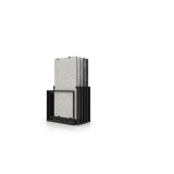 Mueble expositor de azulejos Nebraska 10 negro 150x75 frontal
