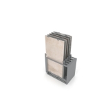 Mueble expositor de azulejos Nebraska 10 150x75 plata trasera