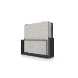 Mueble expositor de azulejos Nebraska 10 antracita 160x160 frontal
