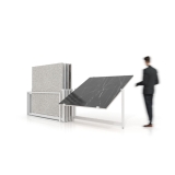 Mueble expositor de azulejos Nebraska 10 blanco 160x160 abierto