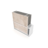 Mueble expositor de azulejos Nebraska 10 blanco 160x160 aerea