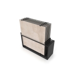 Mueble expositor de azulejos Nebraska 10 negro 160x160 aerea
