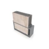 Mueble expositor de azulejos Nebraska 10 plata 160x160 aerea