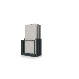 Mueble expositor de azulejos Nebraska 10 antracita 160x80 frontal