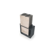 Mueble expositor de azulejos Nebraska 10 antracita 160x80 aerea