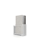 Mueble expositor de azulejos Nebraska 10 blanco 160x80 lateral