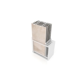 Mueble expositor de azulejos Nebraska 10 160x80 blanco trasera