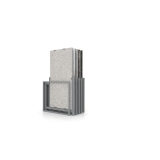 Mueble expositor de azulejos Nebraska 10 plata 160x80 frontal