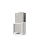 Mueble expositor de azulejos Nebraska 10 blanco 180x90 frontal