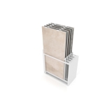 Mueble expositor de azulejos Nebraska 10 180x90 blanco trasera