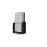Mueble expositor de azulejos Nebraska 10 negro 180x90 frontal