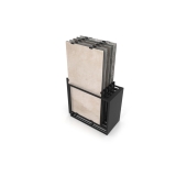 Mueble expositor de azulejos Nebraska 10 180x90 negro trasera