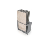 Mueble expositor de azulejos Nebraska 10 180x90 plata trasera