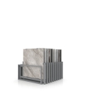 Mueble expositor de azulejos Nebraska 20 plata 100x100 frontal