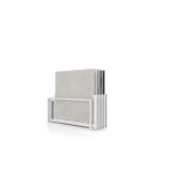 Mueble expositor de azulejos Nebraska 10 120x120 blanco frontal