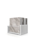Mueble expositor de azulejos Nebraska 20 120x120 blanco frontal
