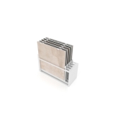 Mueble expositor de azulejos Nebraska 10 120x120 blanco trasera