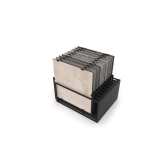Mueble expositor de azulejos Nebraska 20 120x120 negro trasera