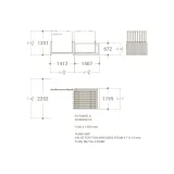 Mueble expositor de azulejos Nebraska 20 120x120 antracita plano