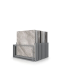 Mueble expositor de azulejos Nebraska 20 120x120 plata frontal