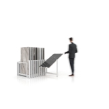 Mueble expositor de azulejos Nebraska 20 blanco 120x60 abierto