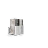 Mueble expositor de azulejos Nebraska 20 blanco 120x60 frontal