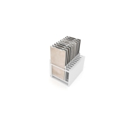 Mueble expositor de azulejos Nebraska 20 120x60 blanco trasera