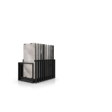 Mueble expositor de azulejos Nebraska 20 negro 120x60 frontal