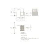 Mueble expositor de azulejos Nebraska 20 antracita 120x60 plano