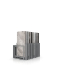 Mueble expositor de azulejos Nebraska 20 plata 120x60 frontal