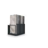 Mueble expositor de azulejos Nebraska 20 antracita 150x75 frontal
