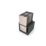 Mueble expositor de azulejos Nebraska 20 150x75 antracita trasera