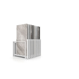 Mueble expositor de azulejos Nebraska 20 blanco 150x75 frontal