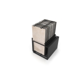 Mueble expositor de azulejos Nebraska 20 negro 150x75 lateral